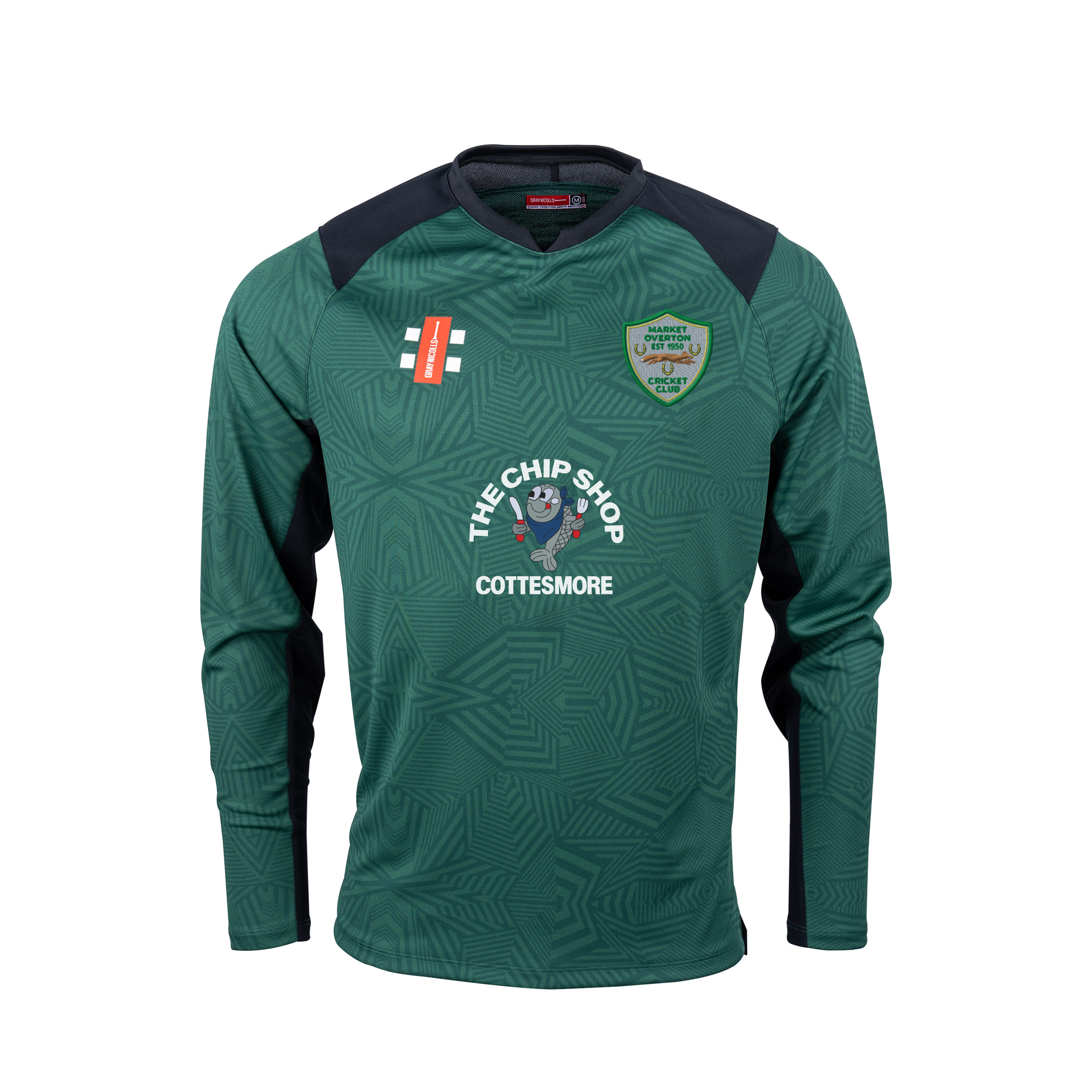 gray-nicolls-market-overton-cc-junior-pro-t20-maglia-m-l-verde-nero image 1