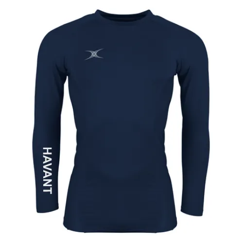 gilbert-rugby-havant-rfc-atomic-x-ii-baselayer-top-senior-blu-navy-scuro image 1