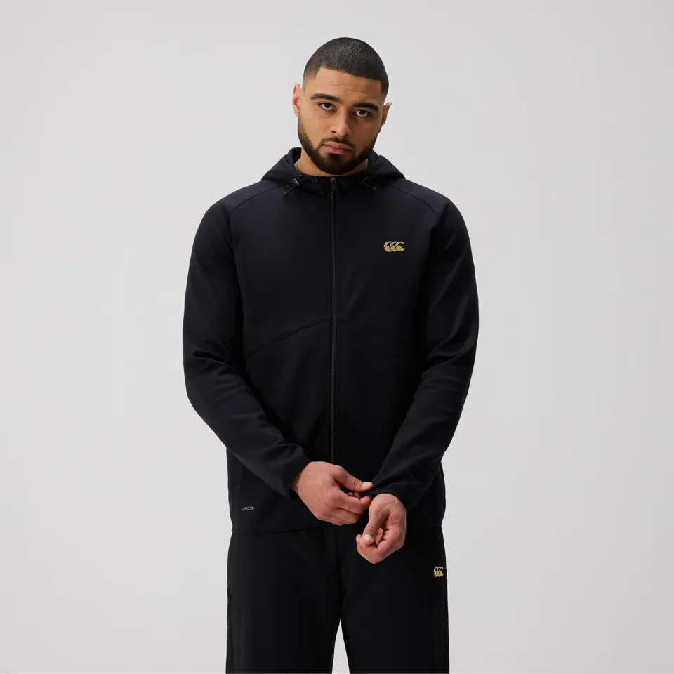 canterbury-tempo-felpa-cappuccio-full-zip-uomo-nero image 1