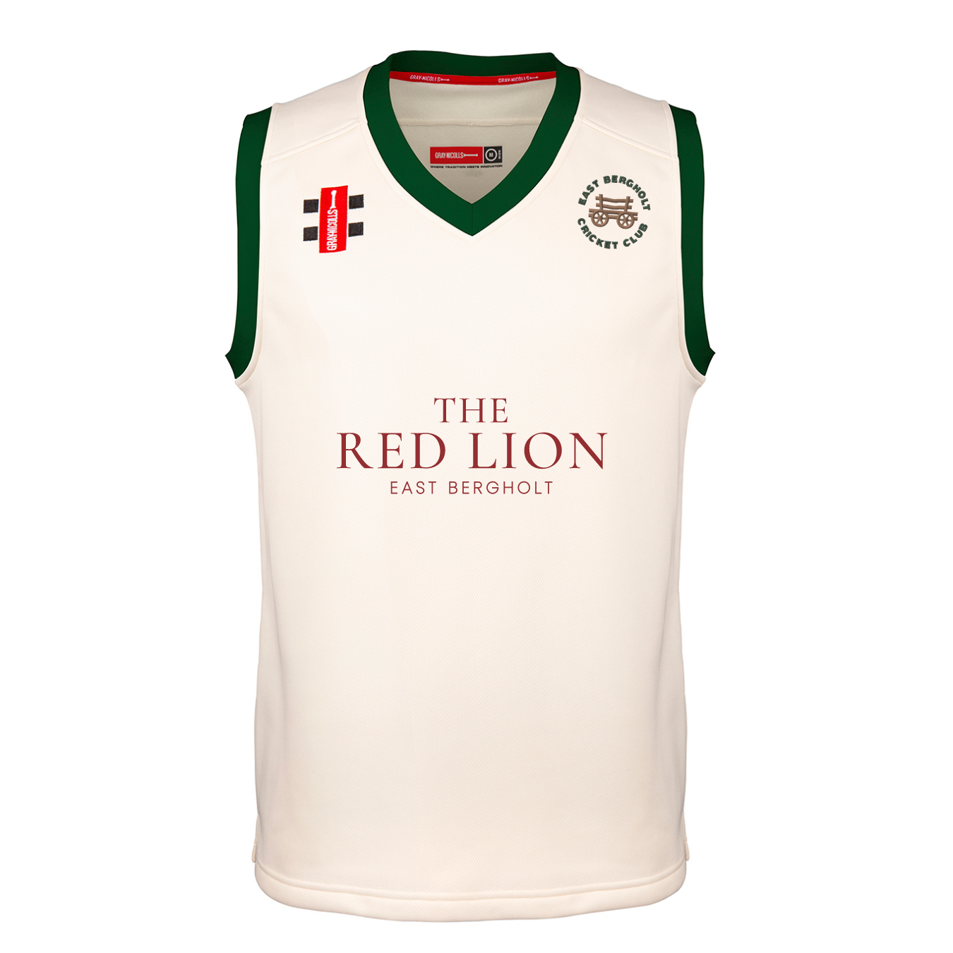 gray-nicolls-east-bergholt-cc-adulto-slipover-pro-performance-avorio-verde image 1