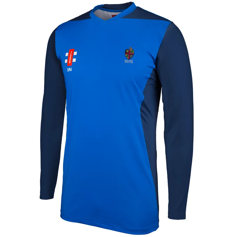 gray-nicolls-hazel-grove-cc-adulto-pro-performance-t20-manica-lunga-royal-navy image 1
