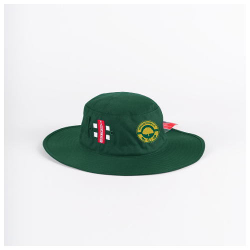 gray-nicolls-broadstone-cc-senior-verde-sun-hat-cappello-da-cricket image 1