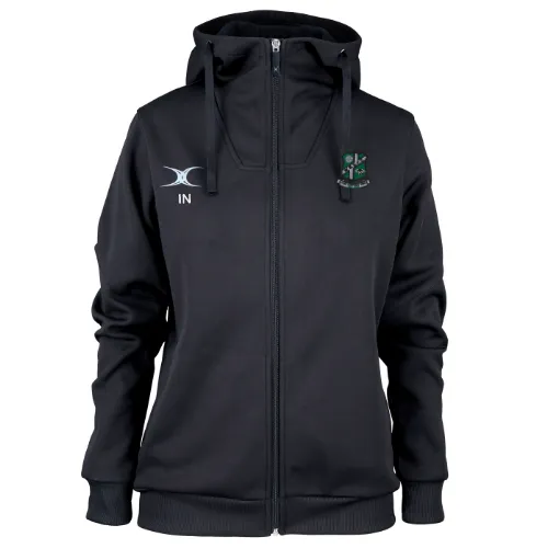 gilbert-rugby-wharfedale-rufc-donna-pro-felpa-con-cappuccio-nera image 1
