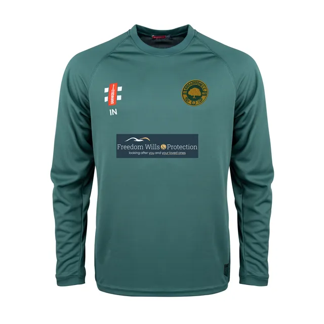 gray-nicolls-broadstone-cc-senior-t-shirt-manica-lunga-matrix-v2-verde image 1