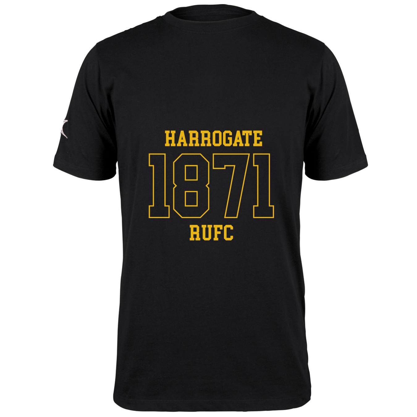 gilbert-rugby-harrogate-rufc-quest-t-shirt-uomo-nera-cotone-organico image 1
