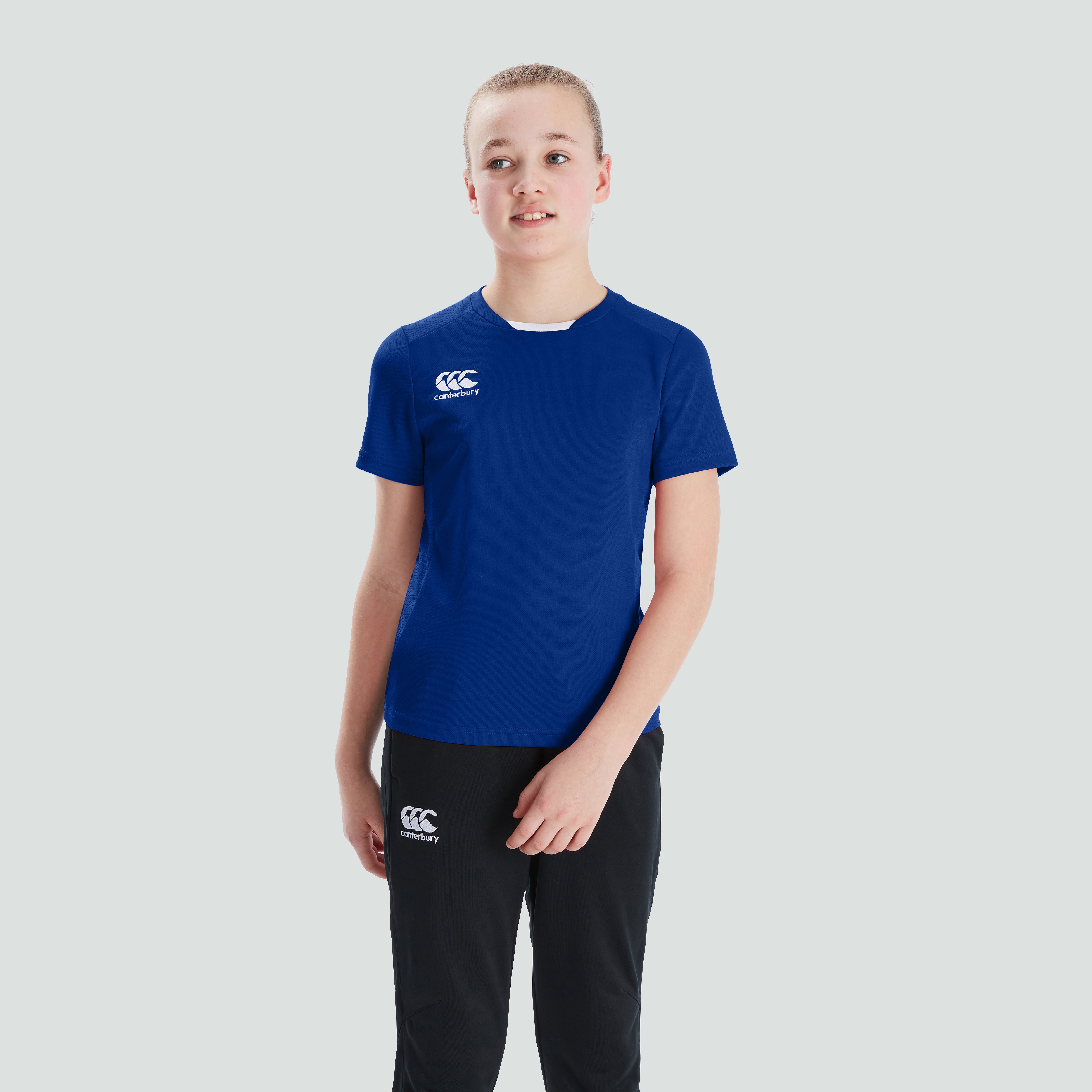 canterbury-club-dry-tee-maglia-rugby-junior-unisex-blu image 1