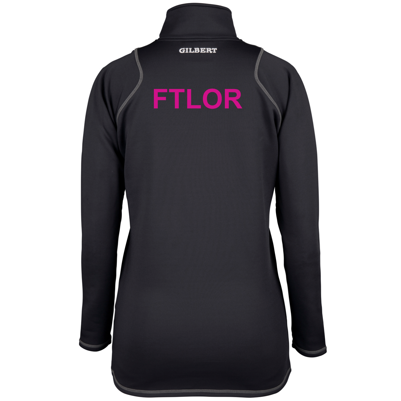 gilbert-rugby-felpa-fleece-quest-donna-1-4-zip-for-the-love-of-rugby-nera image 2