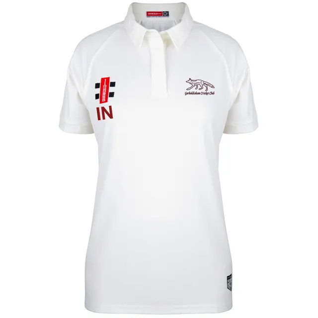 gray-nicolls-matrix-camicia-cricket-donna-avorio-garboldisham-cc-manica-corta image 1