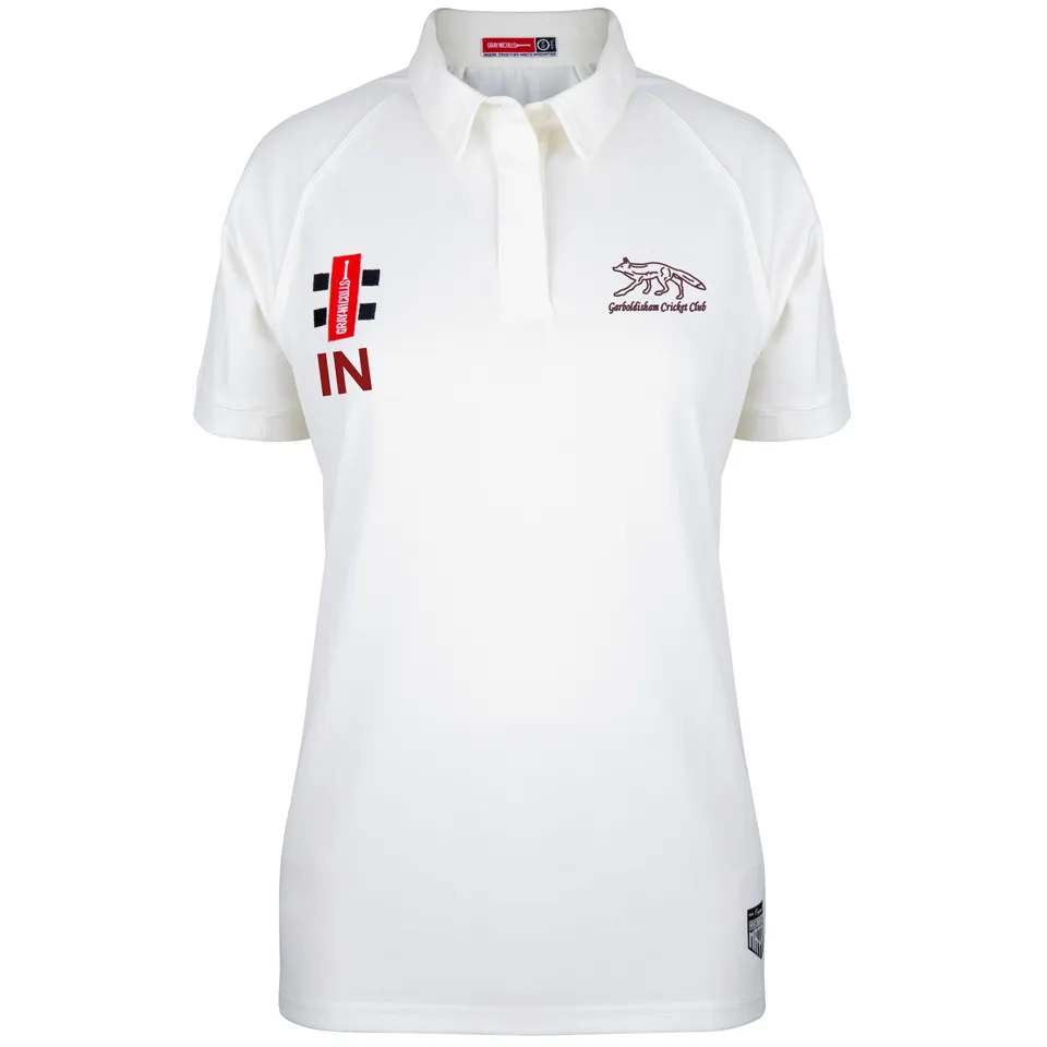 gray-nicolls-matrix-camicia-cricket-donna-avorio-garboldisham-cc-manica-corta image 1