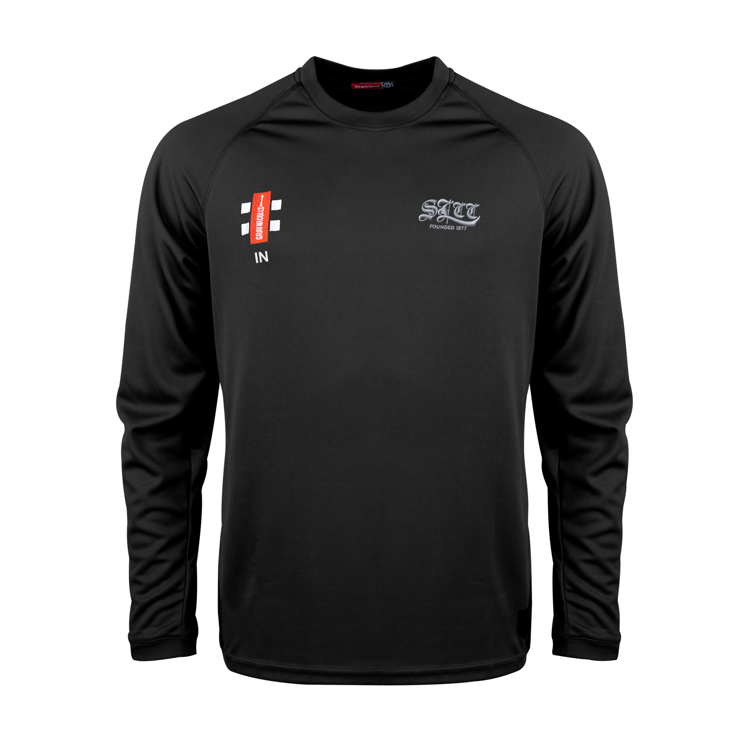 gray-nicolls-st-lawrence-matrix-v2-t-shirt-manica-lunga-nera-junior image 1