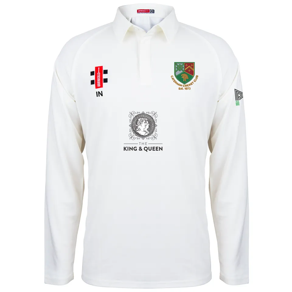 gray-nicolls-matrix-v2-maglia-cricket-manica-lunga-caterham-cc-senior-avorio image 1