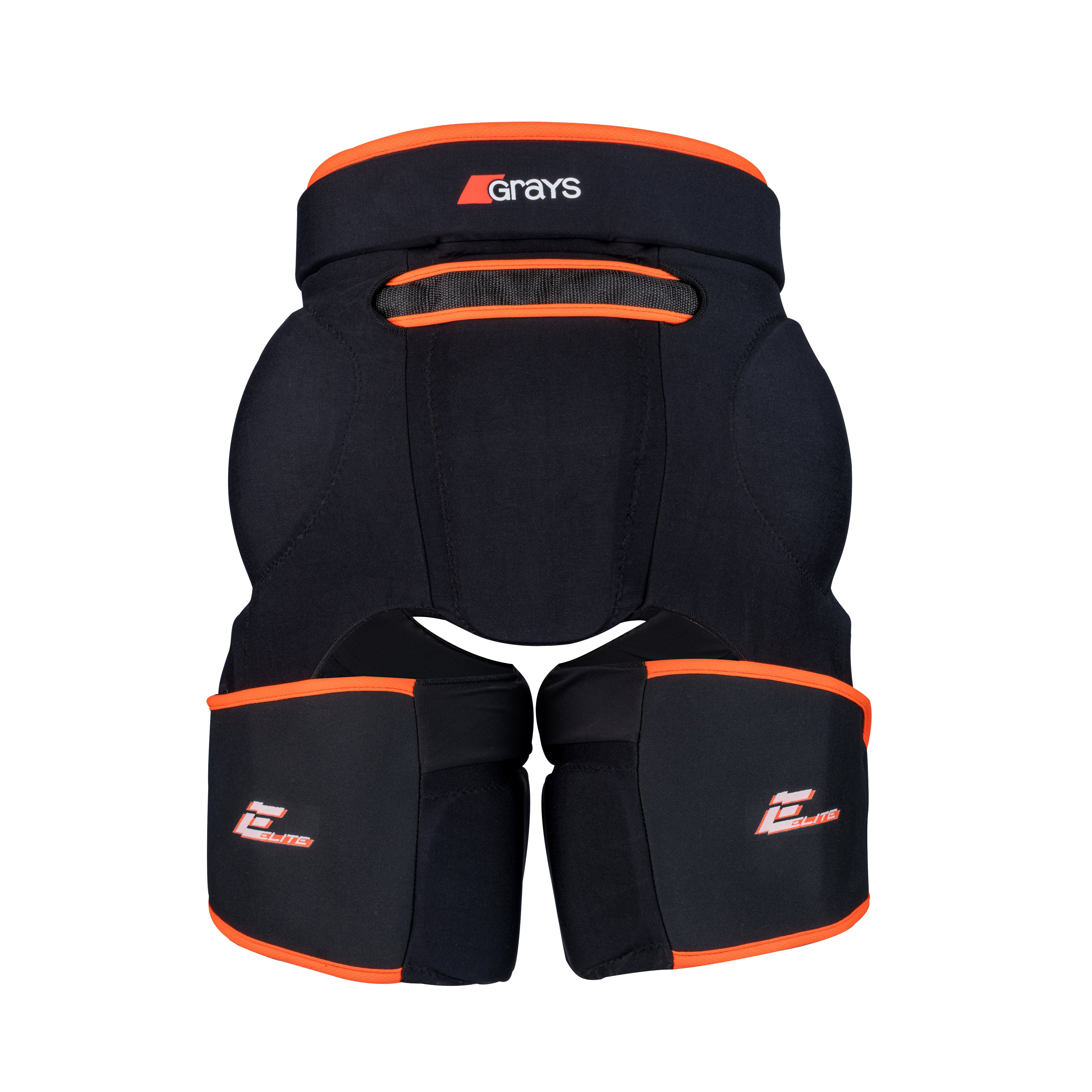 grays-elite-pantaloncini-imbottiti-portiere-hockey-junior-nero-arancione image 3