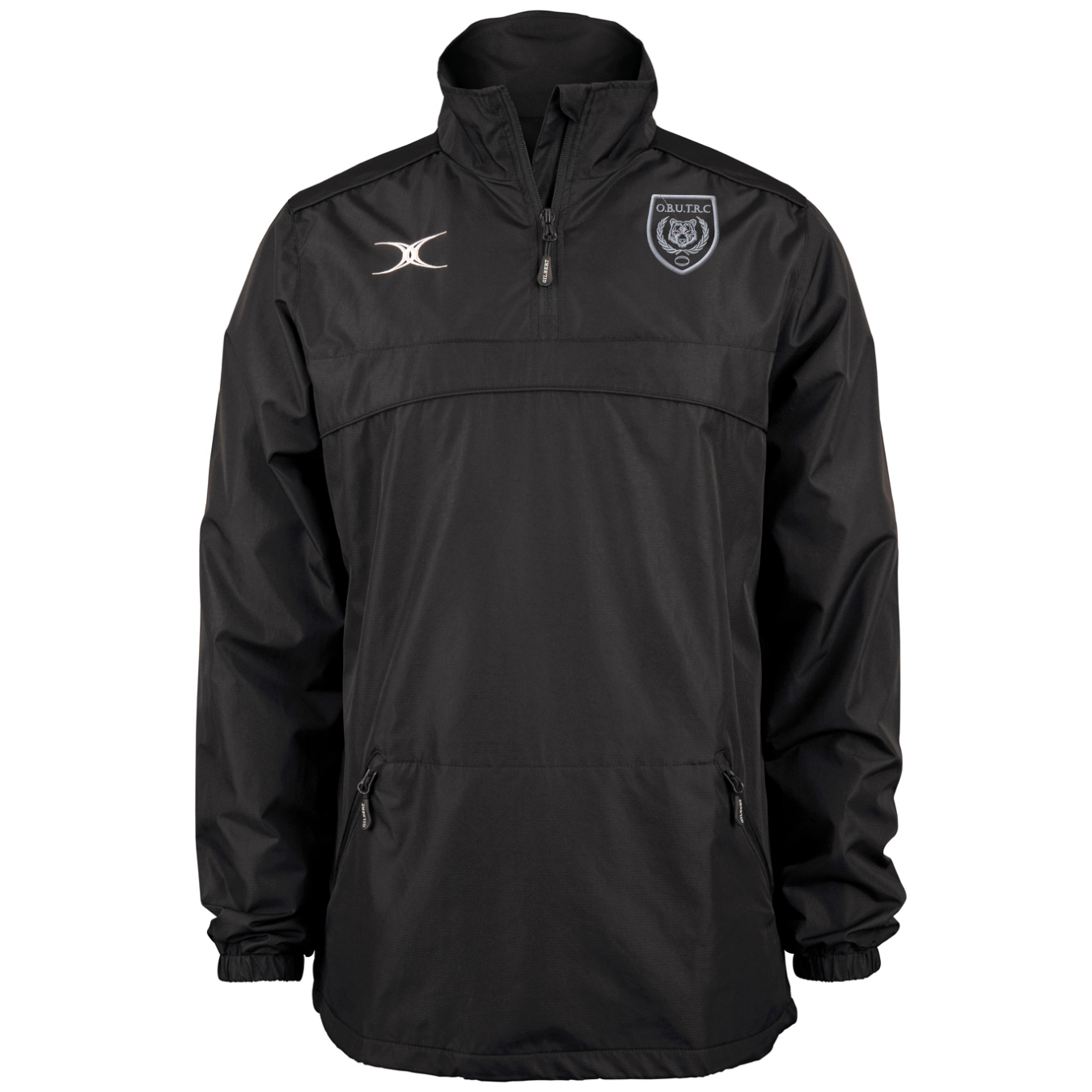 gilbert-rugby-oxford-brooks-university-trc-senior-photon-giacca-1-4-zip-nero-uom image 1