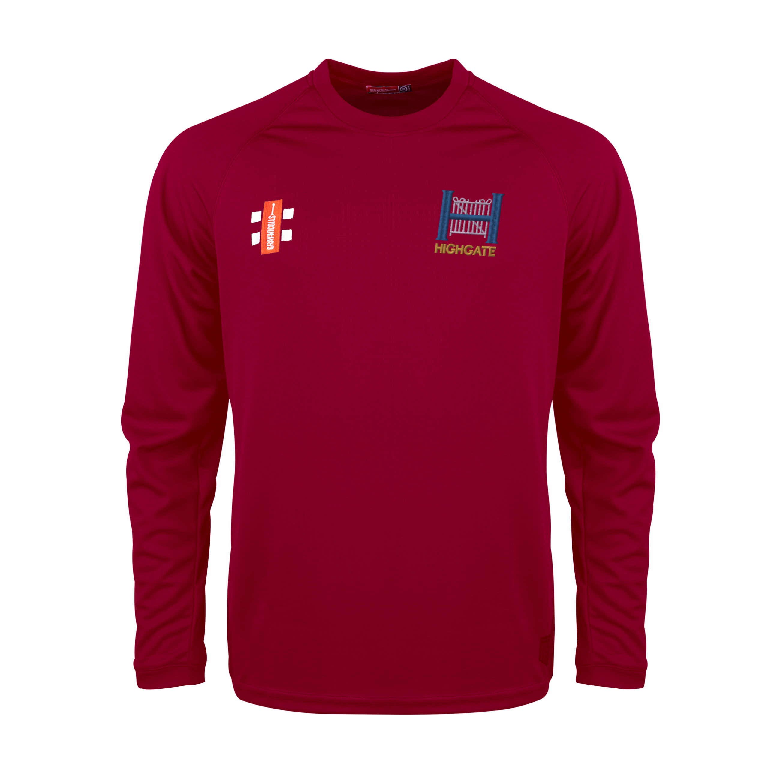 gray-nicolls-highgate-cc-matrix-v2-maglia-manica-lunga-senior-coach-bordeaux image 1