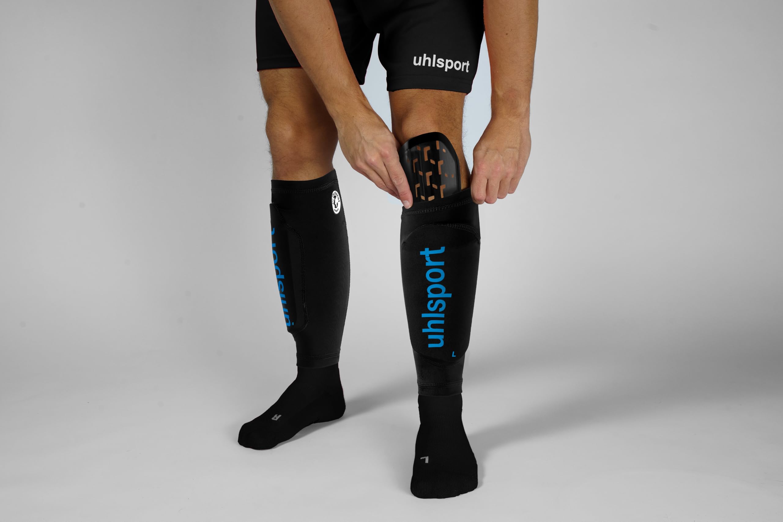 uhlsport-cybershield-parastinchi-calcio-bambini-e-adulti-con-calza-a-compression image 6