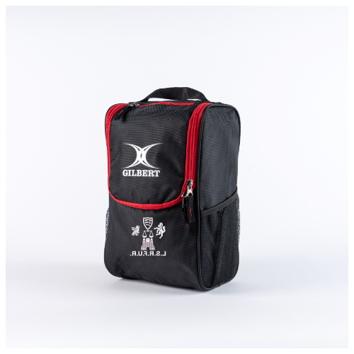 gilbert-rugby-london-society-referees-club-v4-bootbag-senior-borsone-nero-rosso image 1