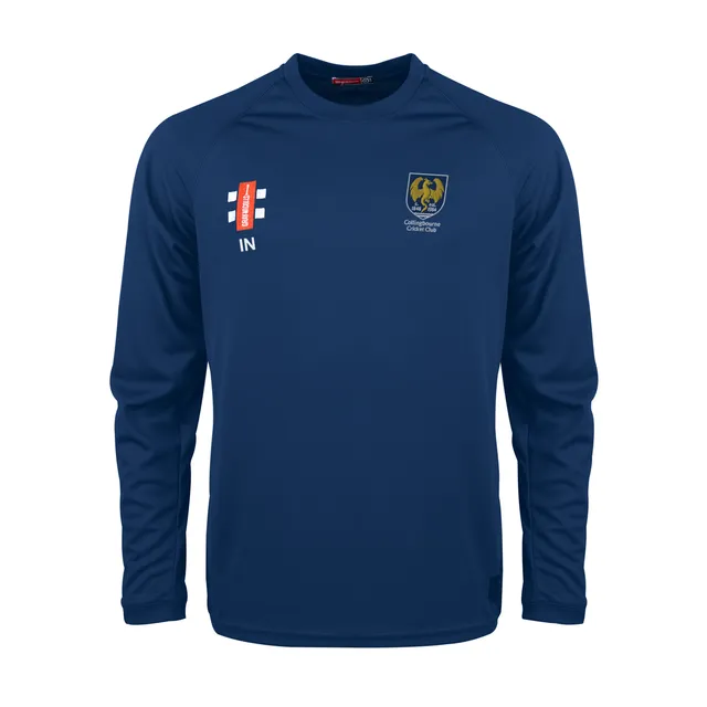 gray-nicolls-matrix-v2-maglia-manica-lunga-junior-navy-collingbourne-cricket-clu image 1
