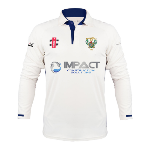 gray-nicolls-pro-performance-v3-maglia-manica-lunga-senior-avorio-blu-navy-gomer image 1