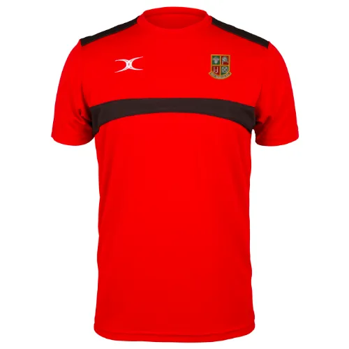 gilbert-rugby-new-tredegar-rfc-photon-t-shirt-uomo-adulto-rosso-nero image 1
