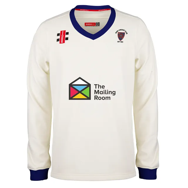 gray-nicolls-bury-cc-junior-pro-performance-maglione-match-avorio-blu-navy image 1