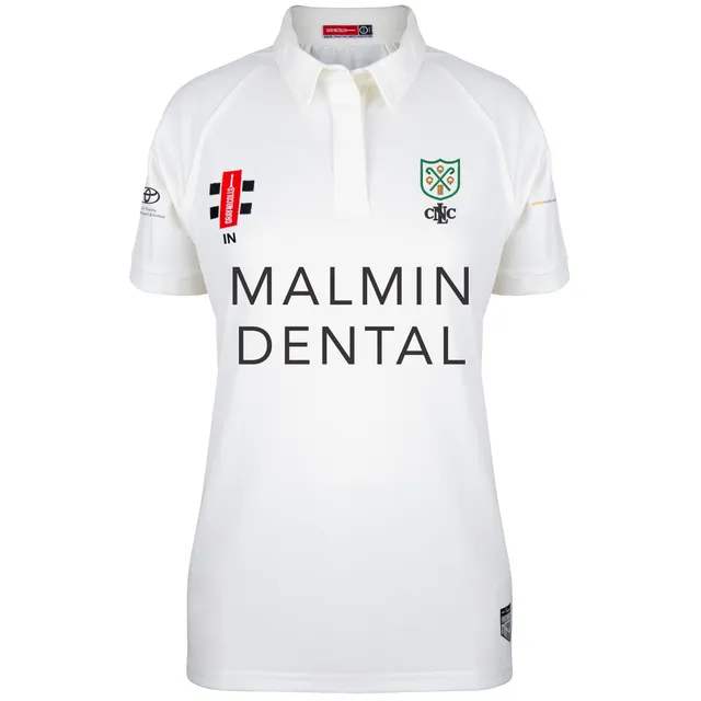 gray-nicolls-north-london-cc-donna-maglia-matrix-v2-manica-corta-avorio image 1