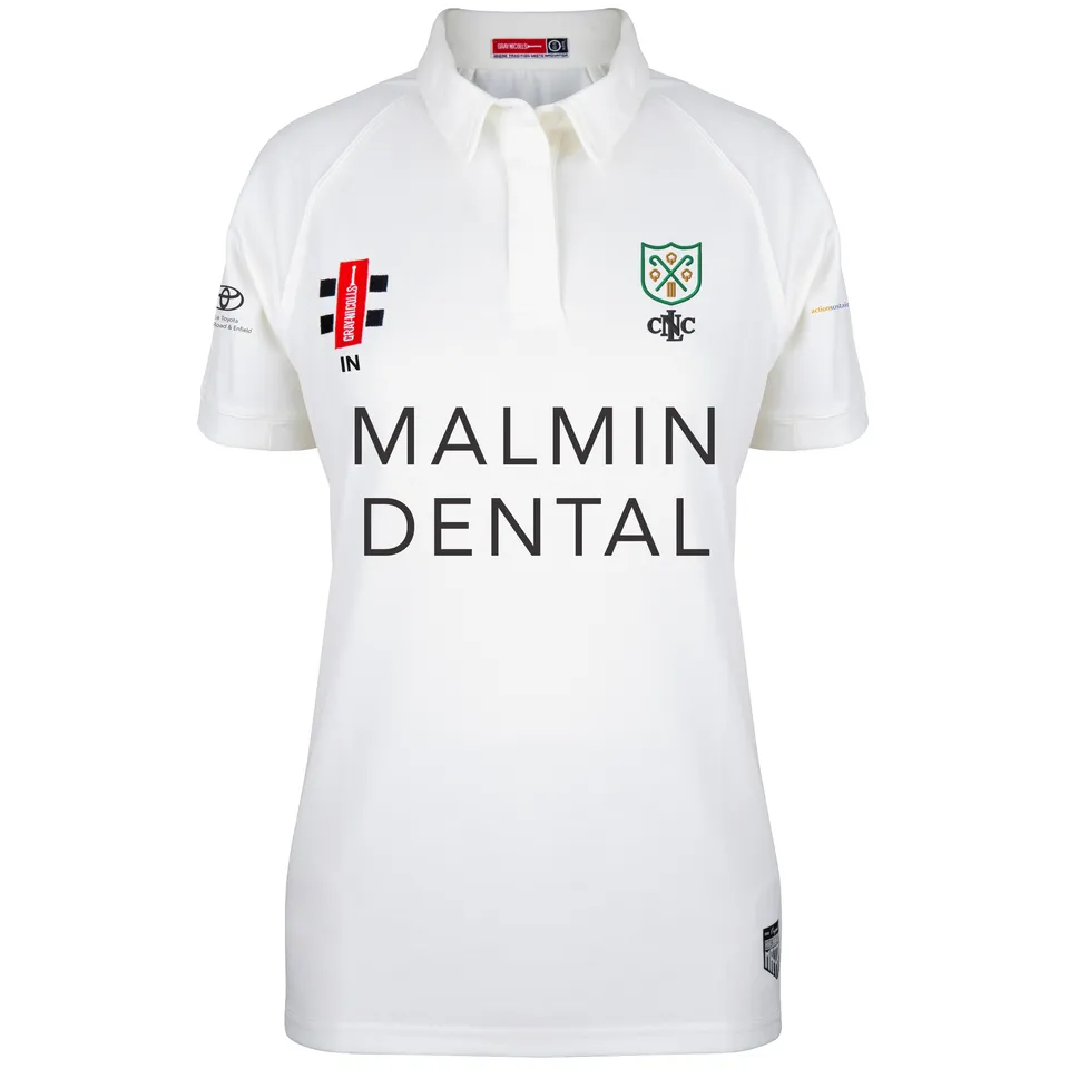 gray-nicolls-north-london-cc-donna-maglia-matrix-v2-manica-corta-avorio image 1