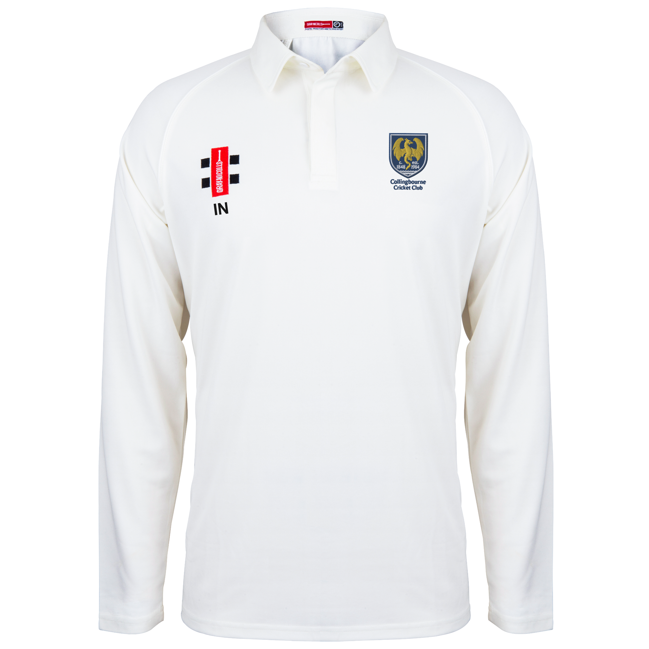 gray-nicolls-matrix-maglia-cricket-junior-collingbourne-cc-avorio-manica-lunga image 1