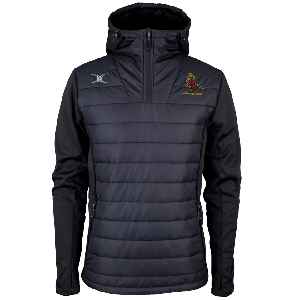 gilbert-rugby-andover-rfc-senior-pro-active-giacca-quarter-zip-nera image 1