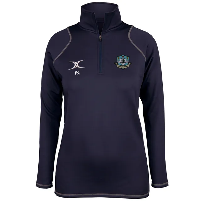 gilbert-rugby-warrington-select-rfc-donna-pile-1-4-zip-quest-blu-navy image 1