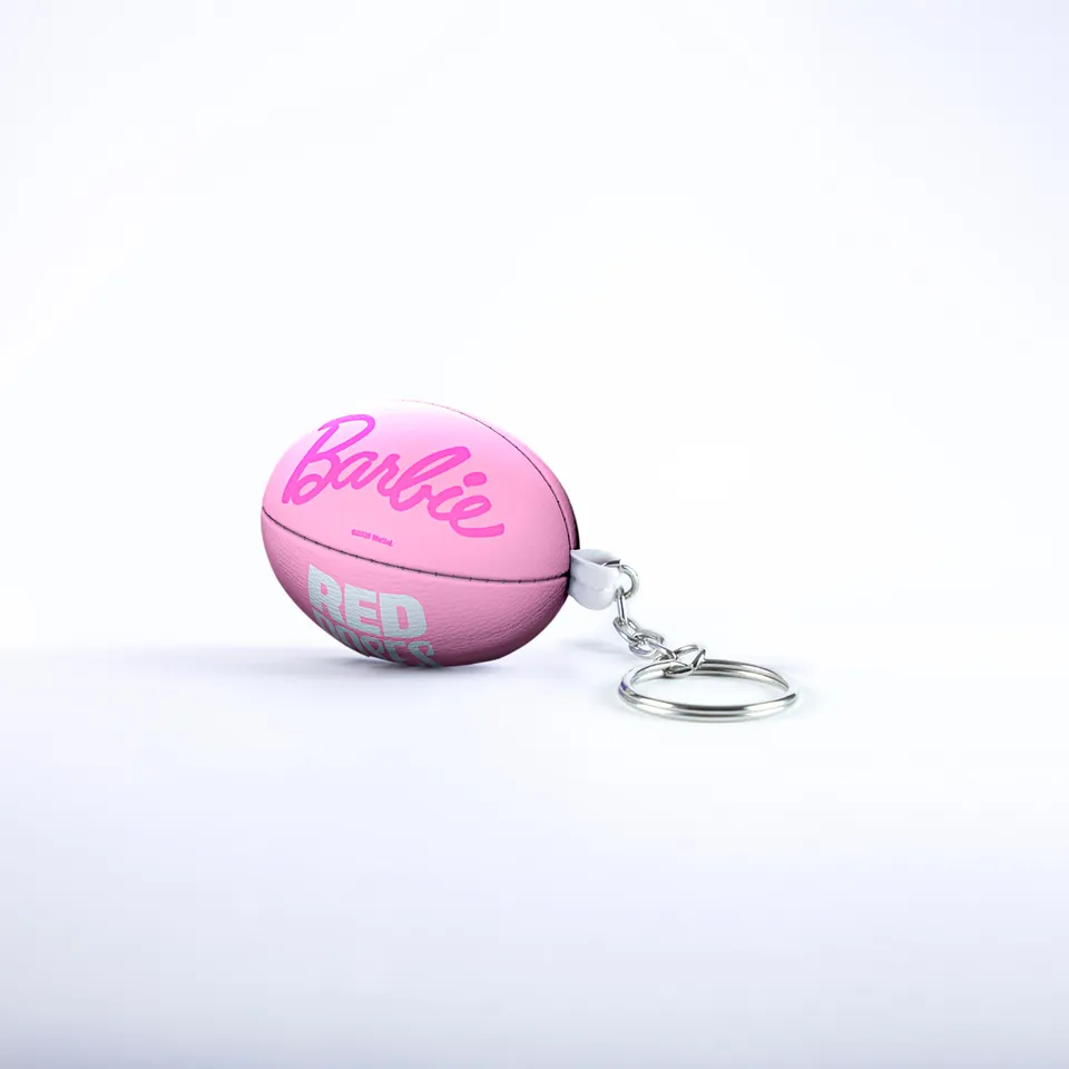 gilbert-rugby-barbie-x-red-roses-portachiavi-mini-pallone-rosa image 1