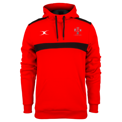 gilbert-rugby-london-society-referees-photon-hoodie-adulto-rosso-nero image 1