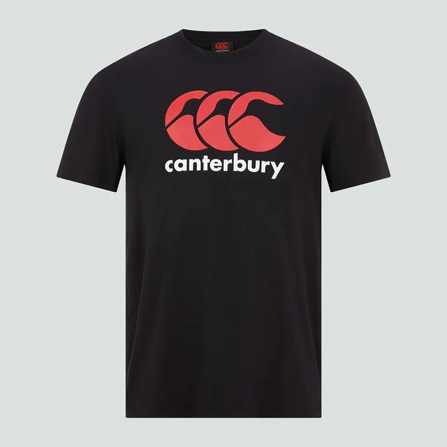 canterbury-ccc-logo-tee-junior-unisex-nero-t-shirt-cotone-rugby image 1