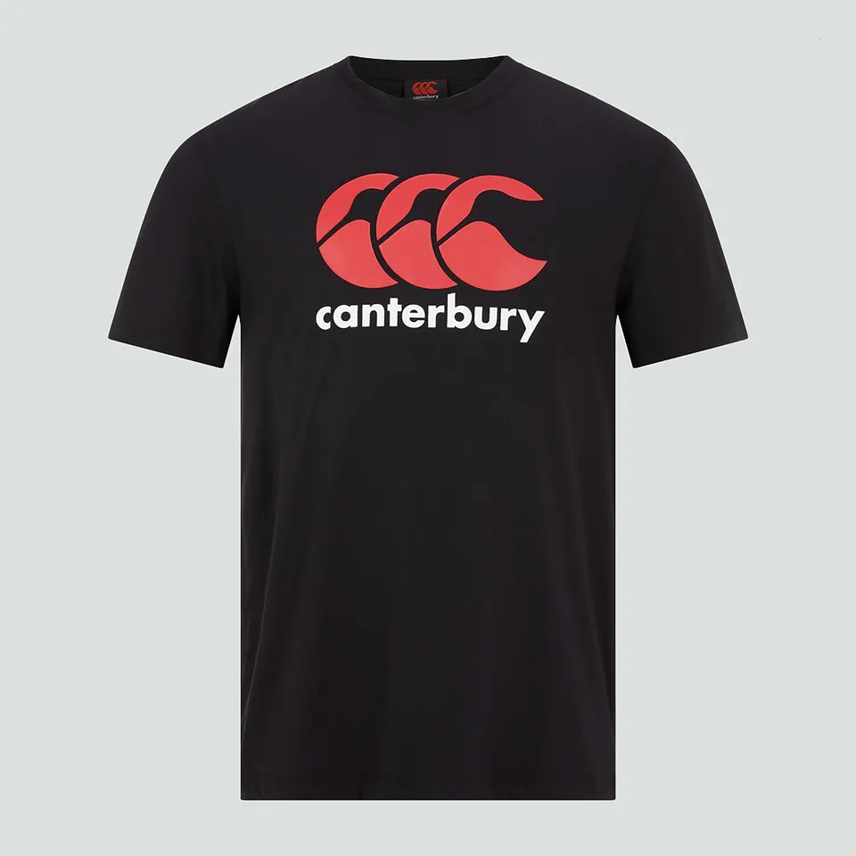 canterbury-ccc-logo-tee-junior-unisex-nero-t-shirt-cotone-rugby image 1
