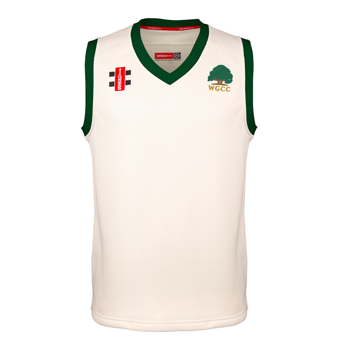 gray-nicolls-wisborough-green-cc-junior-gilet-match-pro-performance-avorio-verde image 1