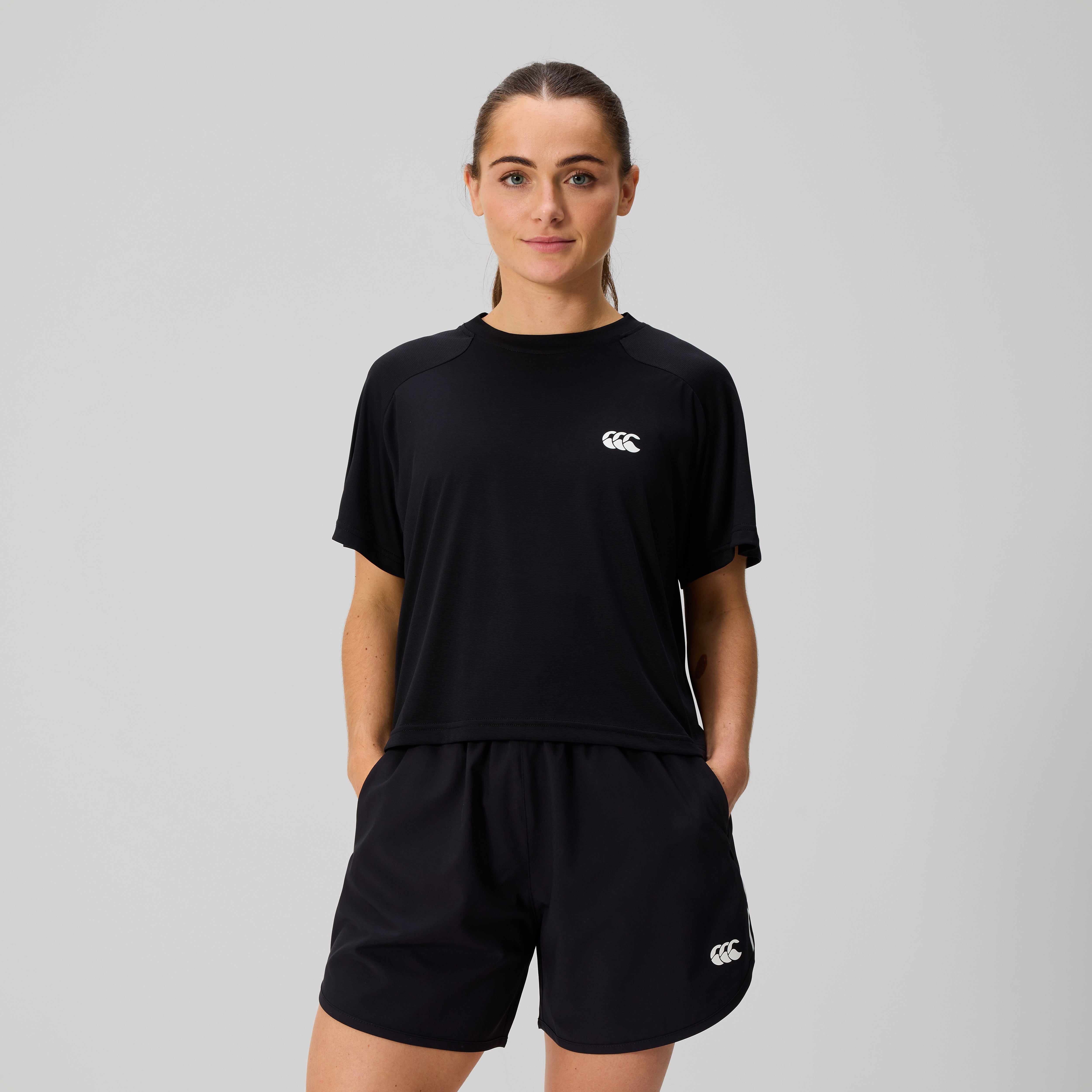 canterbury-tempo-t-shirt-crop-donna-nera image 4