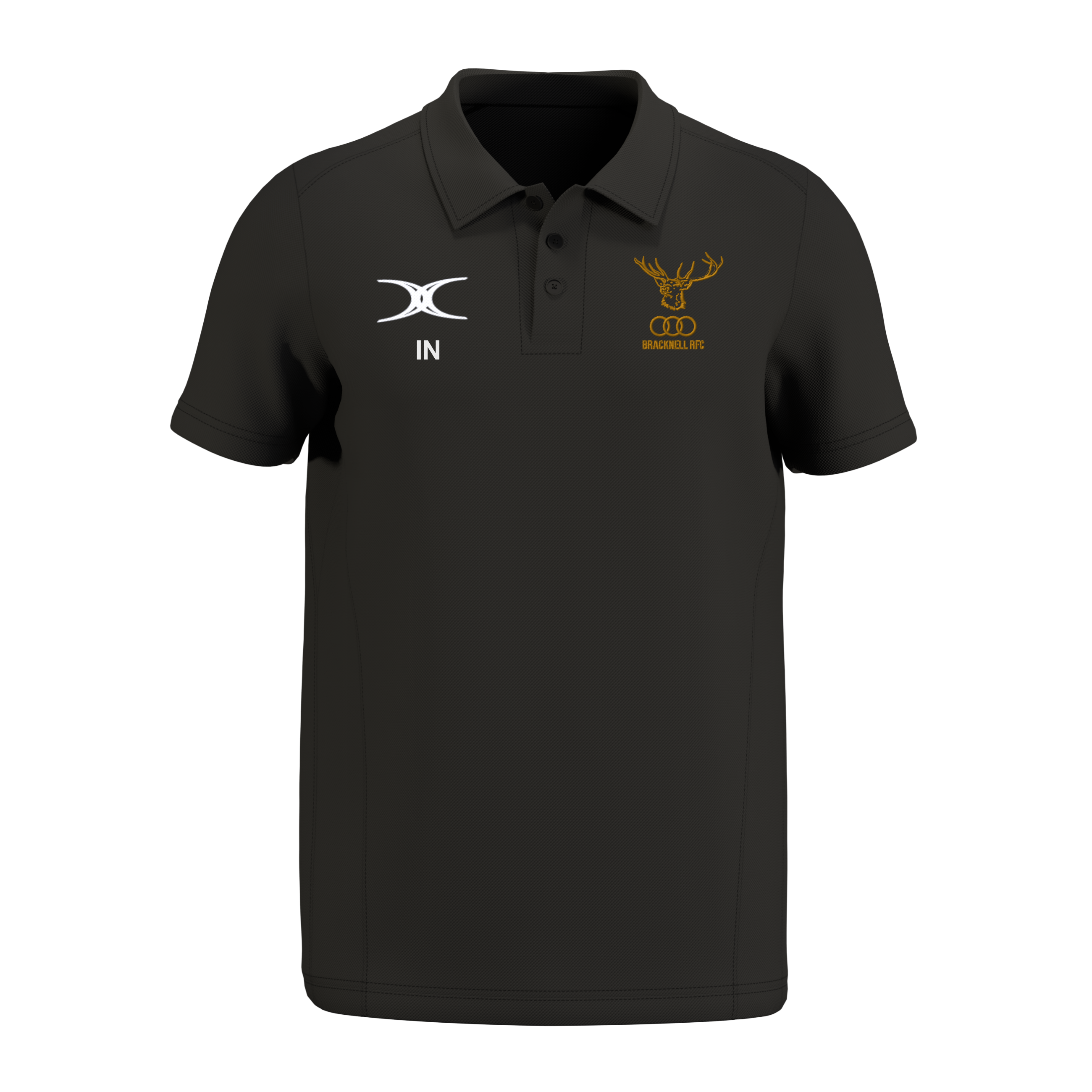 gilbert-rugby-bracknell-rfc-junior-polo-manica-corta-atom-nera image 1