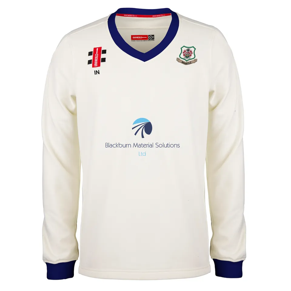gray-nicolls-hensall-cc-bambino-pro-performance-maglione-match-ivory-navy image 1