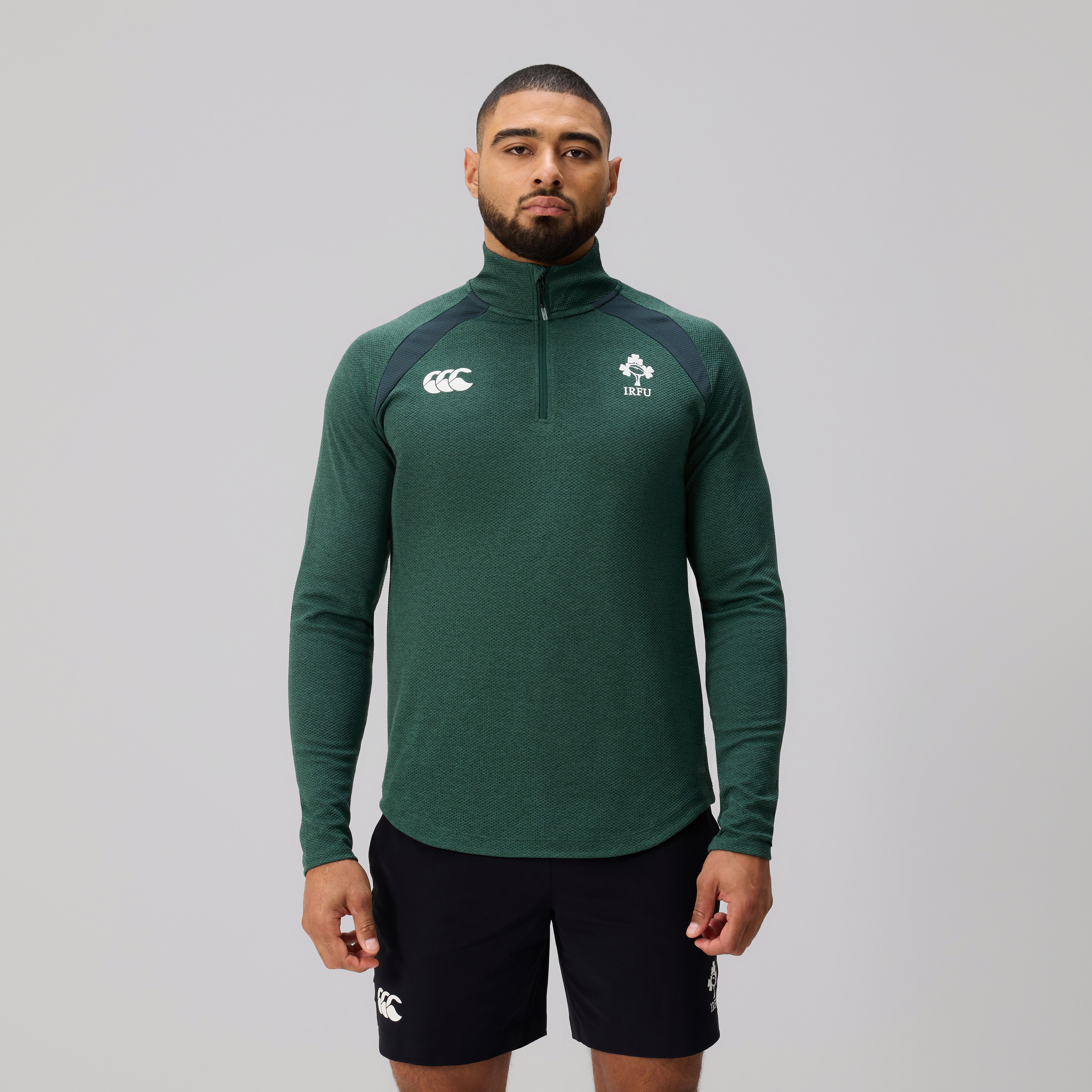 canterbury-ireland-elite-training-tee-uomo-t-shirt-rugby-verde image 1