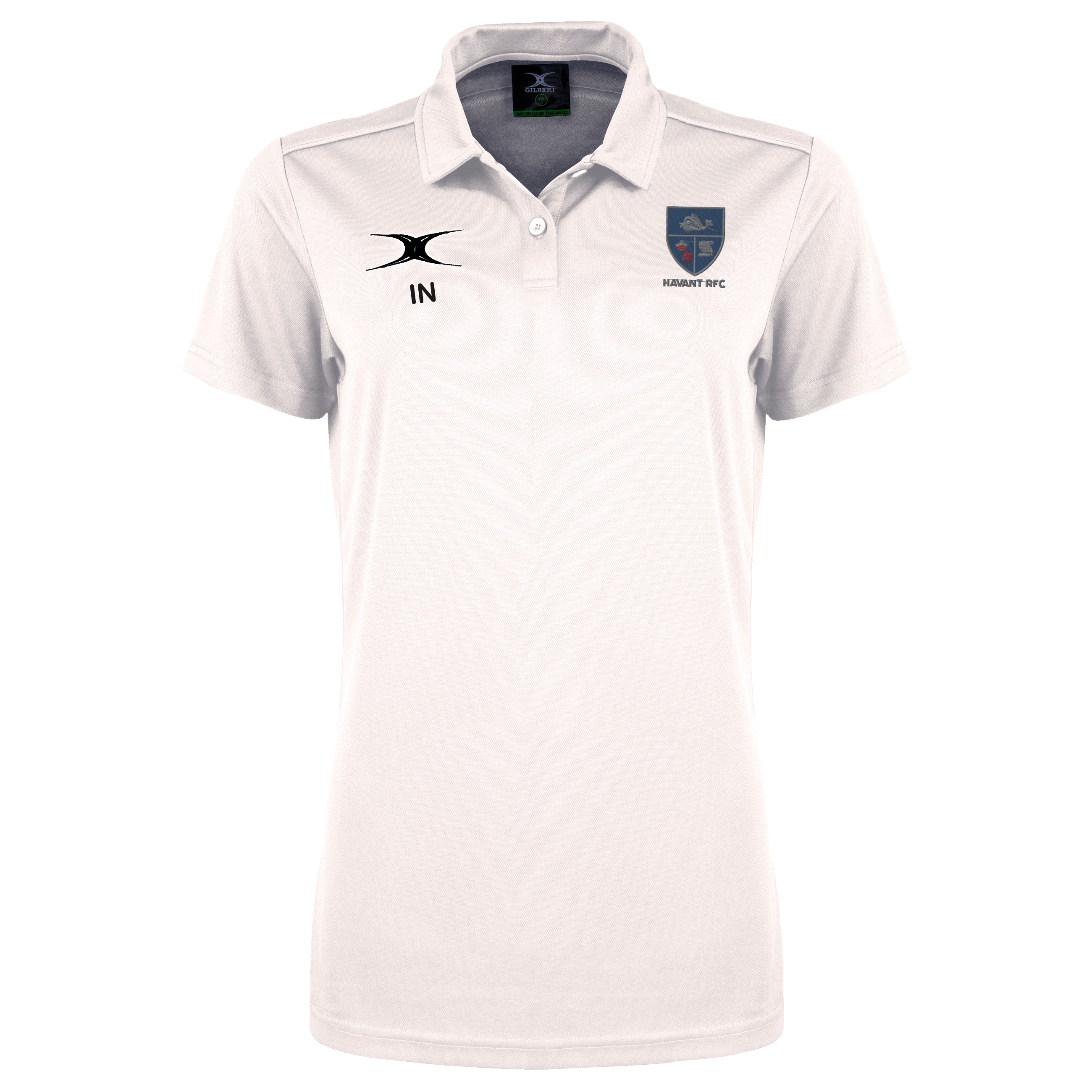 gilbert-rugby-havant-rfc-senior-photon-ii-polo-manica-corta-bianco image 1