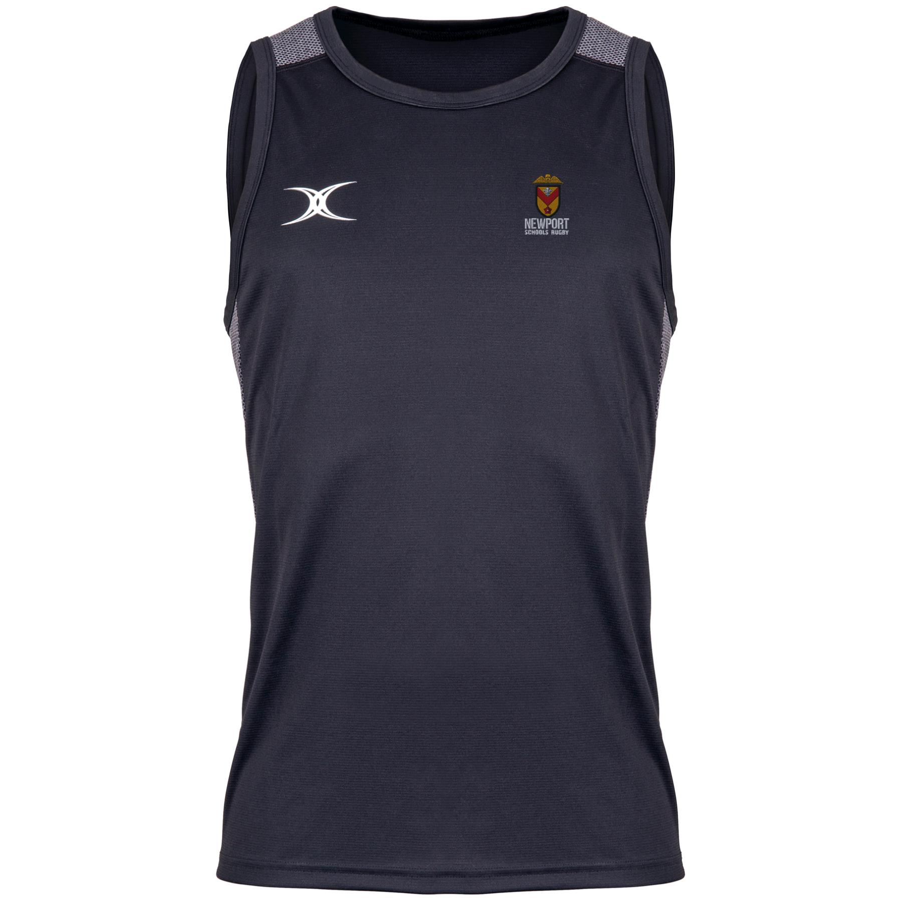gilbert-rugby-newport-schools-rugby-canotta-pro-senior-nera image 1