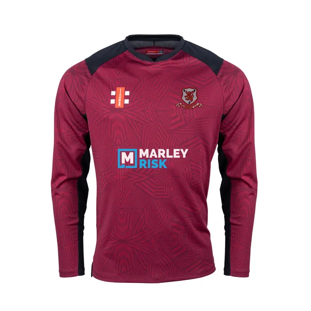 gray-nicolls-ellesmere-pro-t20-maglia-manica-lunga-senior-maroon-black image 1
