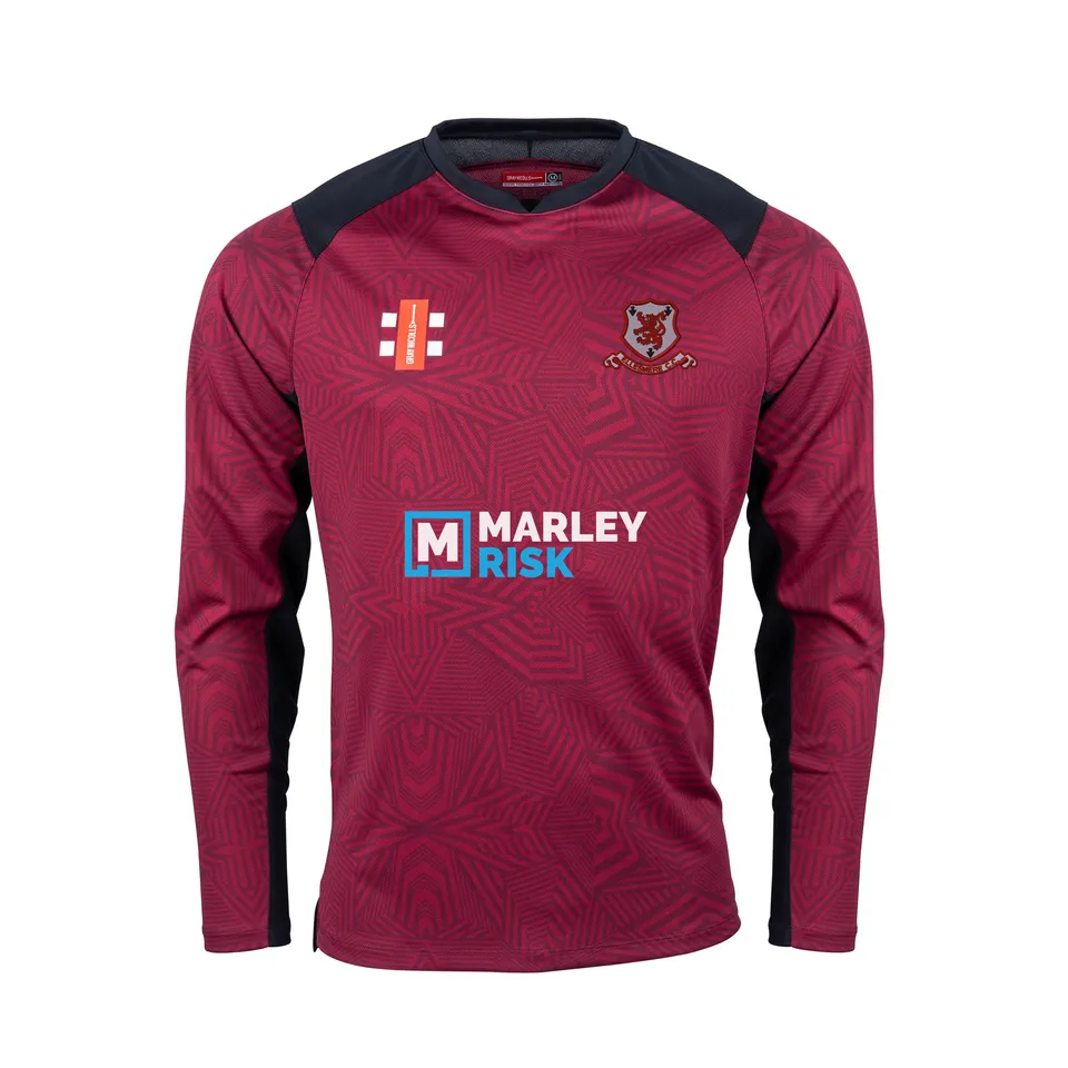 gray-nicolls-ellesmere-pro-t20-maglia-manica-lunga-senior-maroon-black image 1