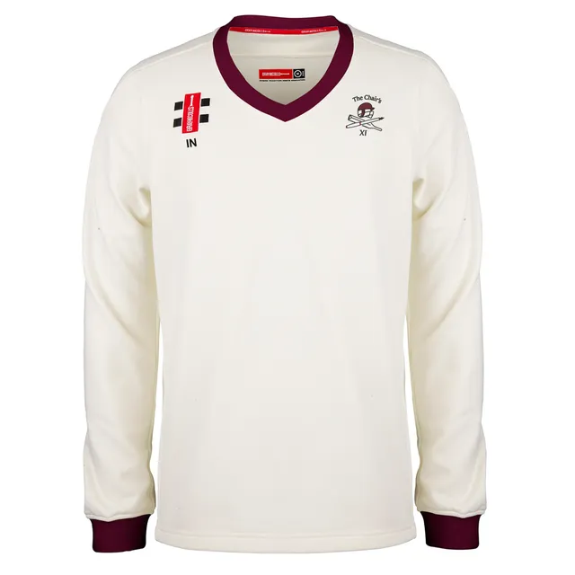 gray-nicolls-pro-performance-maglione-cricket-match-senior-the-chairs-xi-avorio- image 1