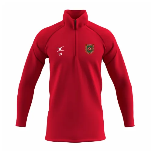 gilbert-rugby-petersfield-rfc-gts-pile-1-4-zip-collo-alto-rosso-junior image 1