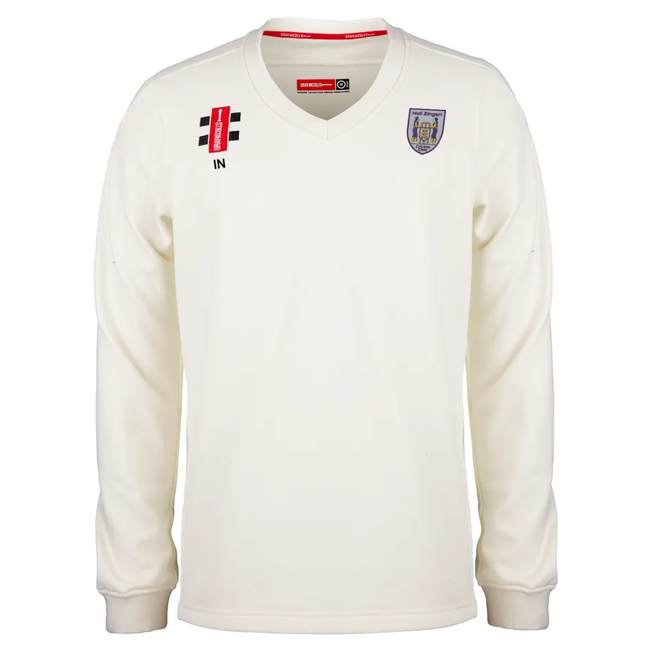 gray-nicolls-pro-performance-maglione-match-senior-hull-zingari-cc-avorio image 1