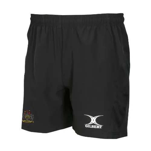 gilbert-rugby-newcastle-staffs-rufc-bambino-pantaloncini-leisure-neri image 1