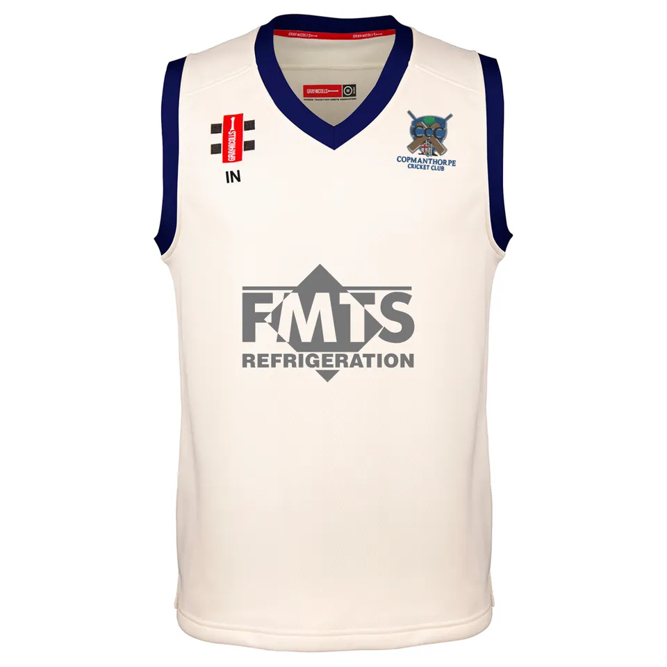 gray-nicolls-copmanthorpe-cc-senior-pro-performance-slipover-gilet-ivory-navy image 1