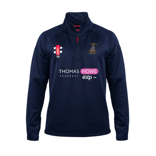 gray-nicolls-old-colfeians-cc-pro-thermo-pile-senior-blu-navy-1-4-zip image 1
