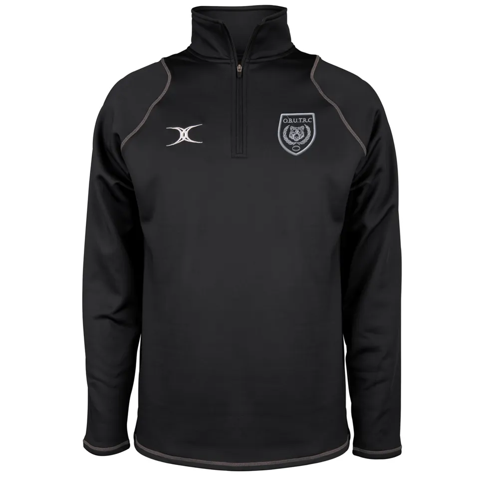 gilbert-rugby-oxford-brooks-university-trc-uomo-pile-quest-1-4-zip-nero image 1