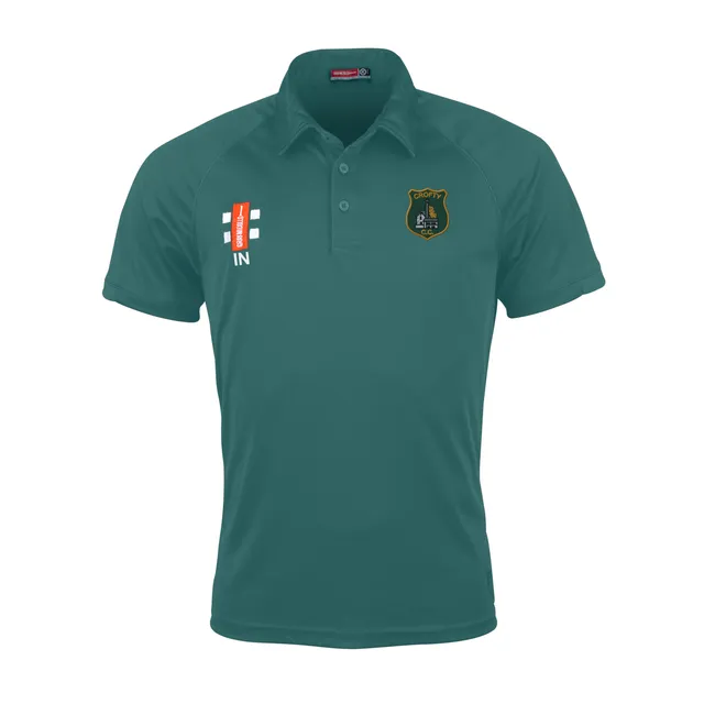 gray-nicolls-matrix-v2-polo-cricket-a-manica-corta-senior-verde-crofty-holman-cc image 1